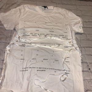 Missguided Lace up T shirt